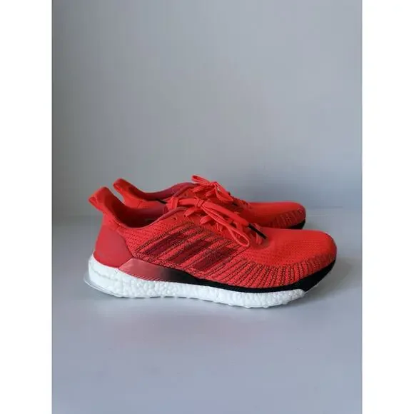 ADIDAS Solar Glide 19 Boost Orange Running Shoes Men's Size 9 - Picture 1 of 8